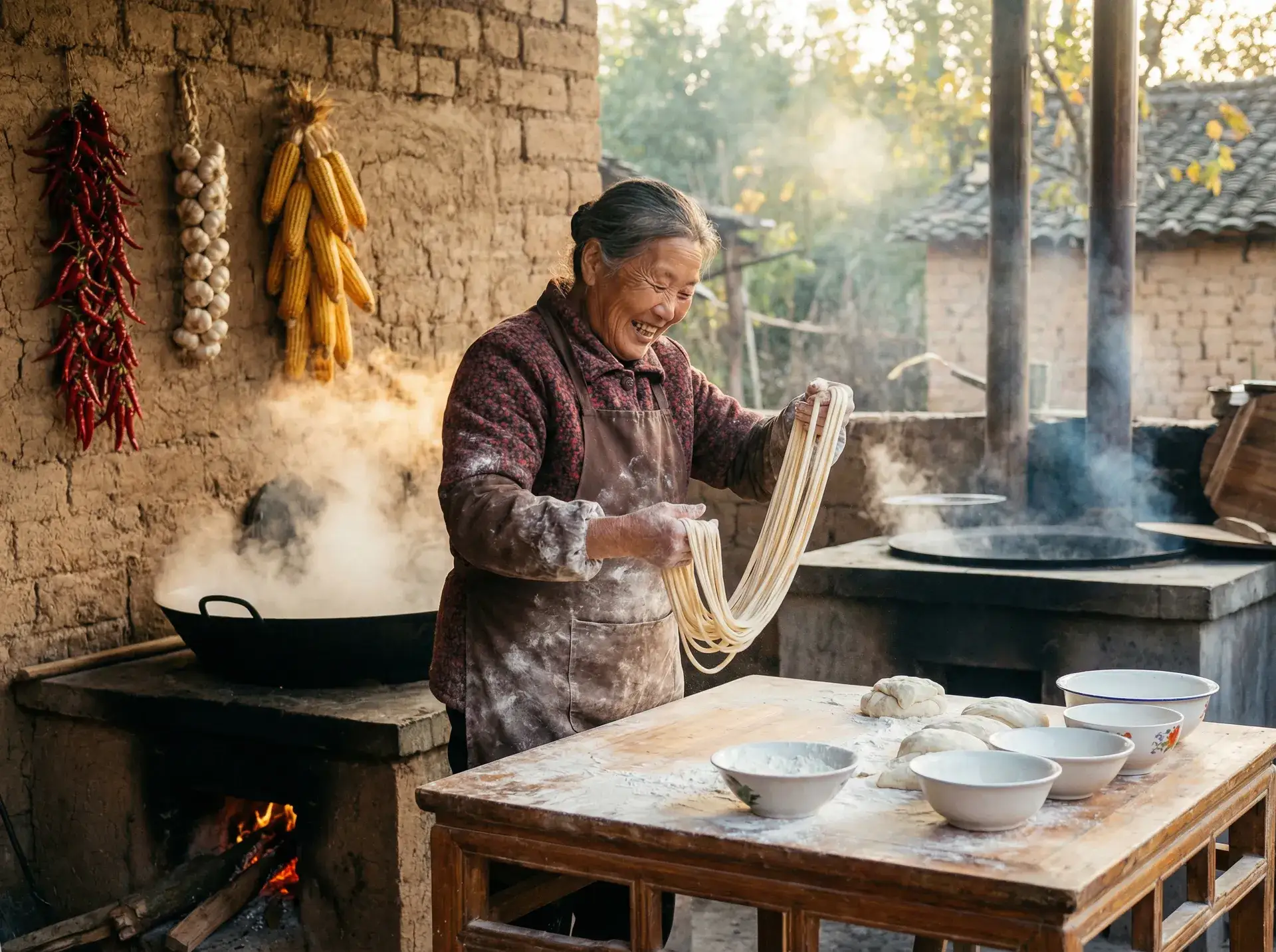农家大嫂手擀面 - 疯狂变态各种异物虐女下身 乡村美食